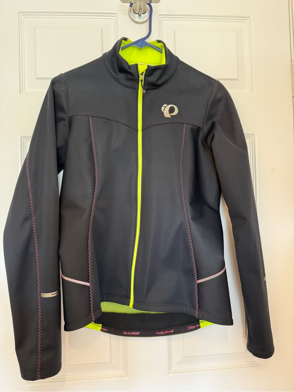 Pearl Izumi Black Jacket with Neon Yellow Lining